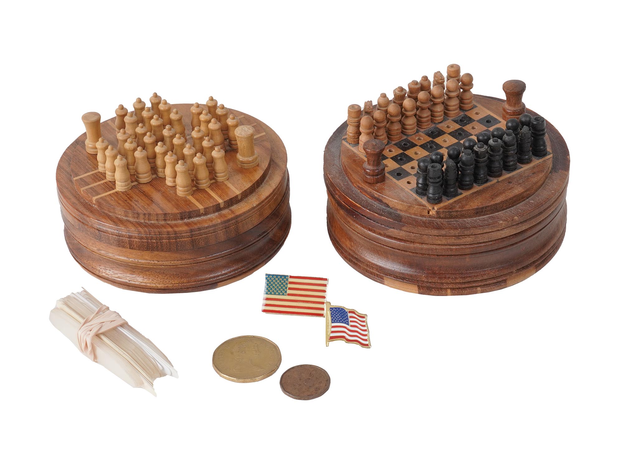 VINTAGE MINIATURE SOLITAIRE AND CHESS GAMES PIC-0